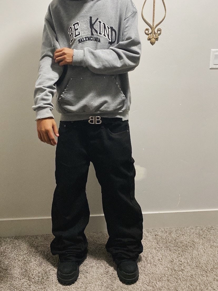 black reworked denim