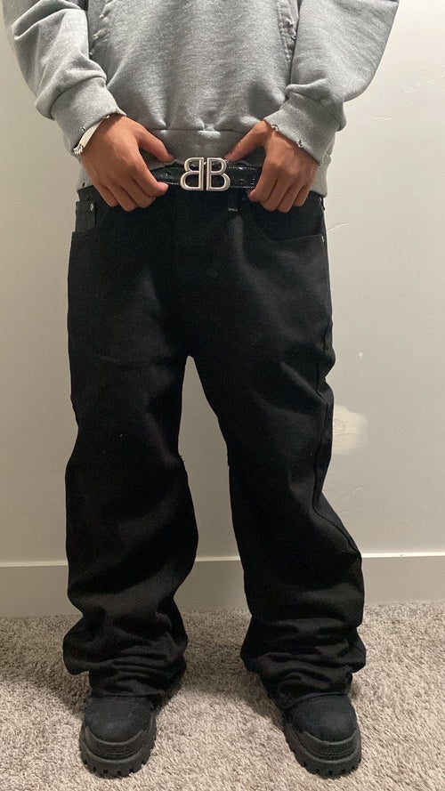 black reworked denim