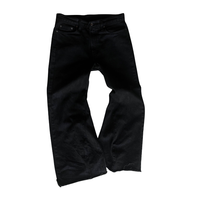 black reworked denim